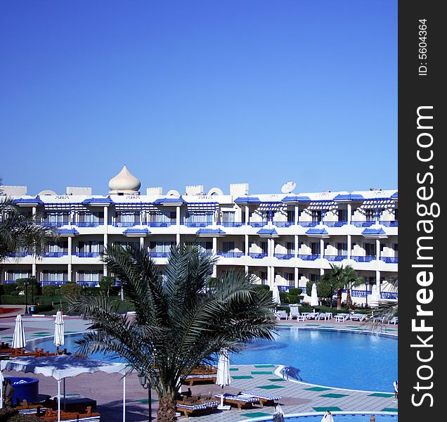 Resort Hotel on the Red Sea at Sharm El-Sheikh, Egypt. Resort Hotel on the Red Sea at Sharm El-Sheikh, Egypt