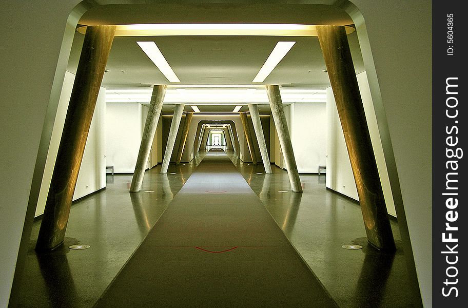 Corridor inside german office building