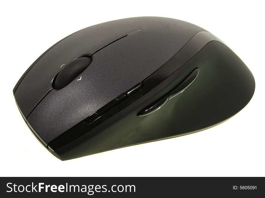 Computer mouse on white background.