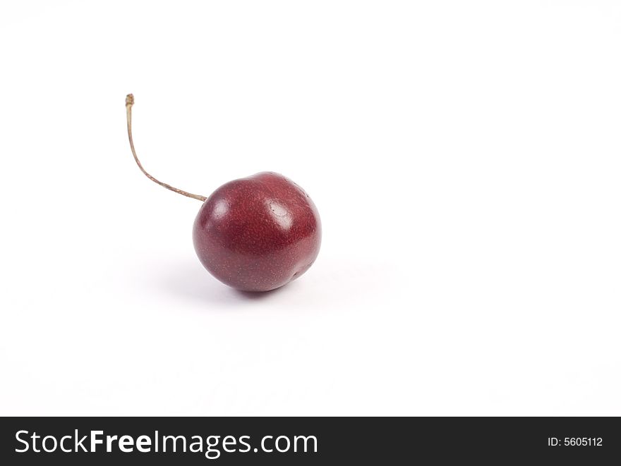 Sweet fresh red cherry isolated on white background. Sweet fresh red cherry isolated on white background