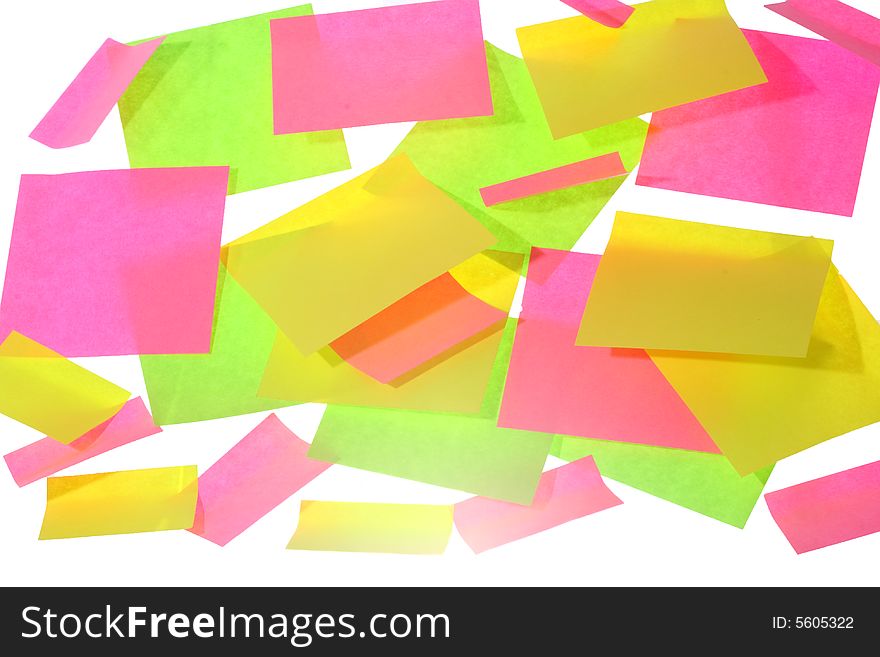 Colored stickers for business isolated