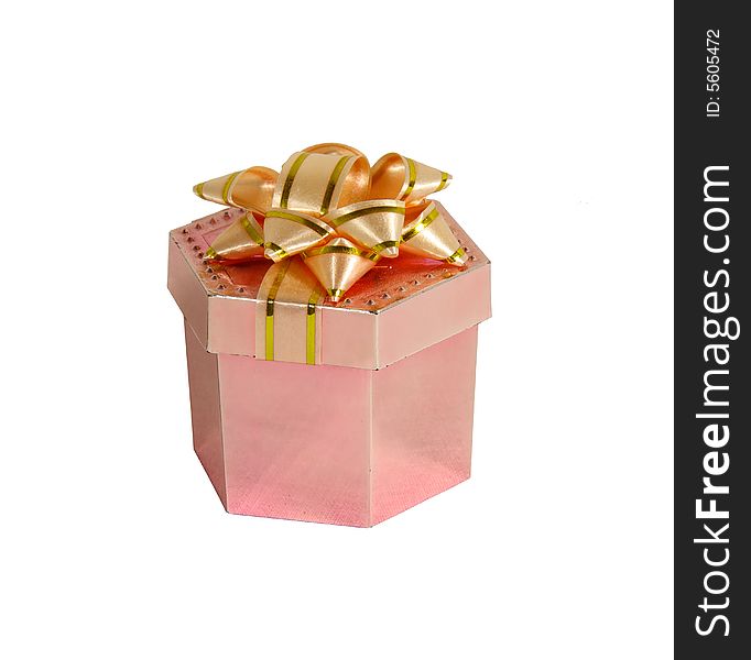 A photo of a gift box isolated