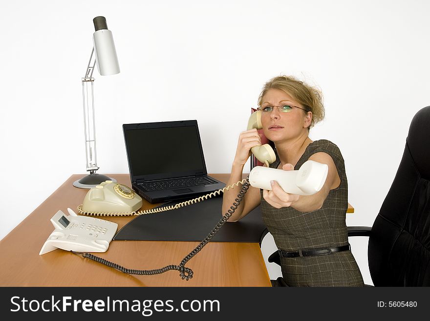 Businesswoman in office.