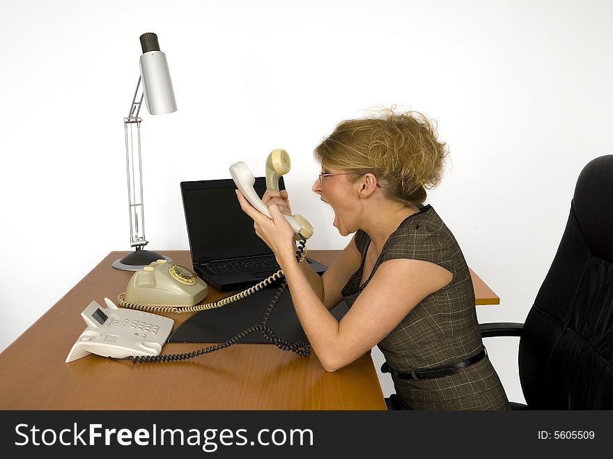 Businesswoman in office.