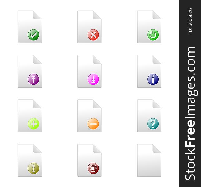 Doc icons set no.2 - gradient, gray