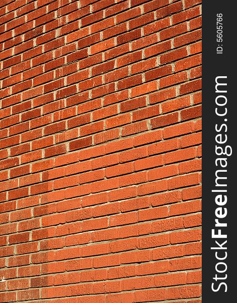 A shot of a brick wall.  A nice texture and pattern.
