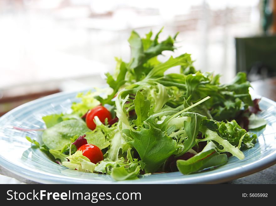 Green Leaf Salad With Cherry Tomato