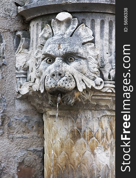 This old fountain is located in the center square of Dubrovnik, Croatia. This old fountain is located in the center square of Dubrovnik, Croatia.