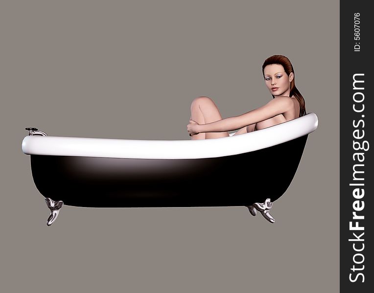 Sexy Girl In The Bathtub