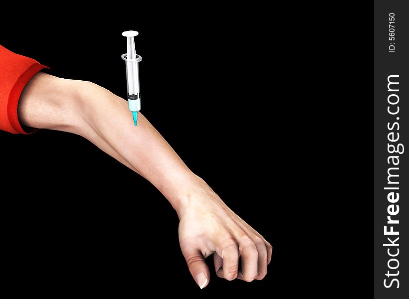 Drug Addict With Needle In Arm 3