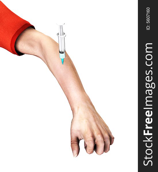 Drug Addict With Needle In Arm 6