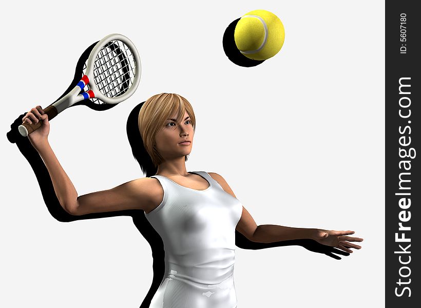 An image of a women about to hit a tennis ball whilst playing tennis. An image of a women about to hit a tennis ball whilst playing tennis.