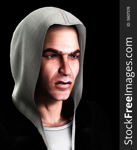 An image of a angry thug with a hoodie, it would be good image to highlight criminality concepts. An image of a angry thug with a hoodie, it would be good image to highlight criminality concepts.