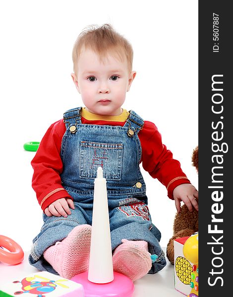 Beautiful baby. Shot in studio. Isolated on white. Beautiful baby. Shot in studio. Isolated on white.