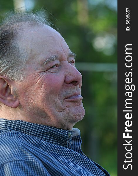 Elderly Man Enjoying Outdoors