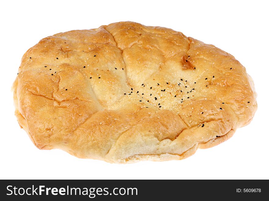 Flat bread on a white background. Flat bread on a white background.