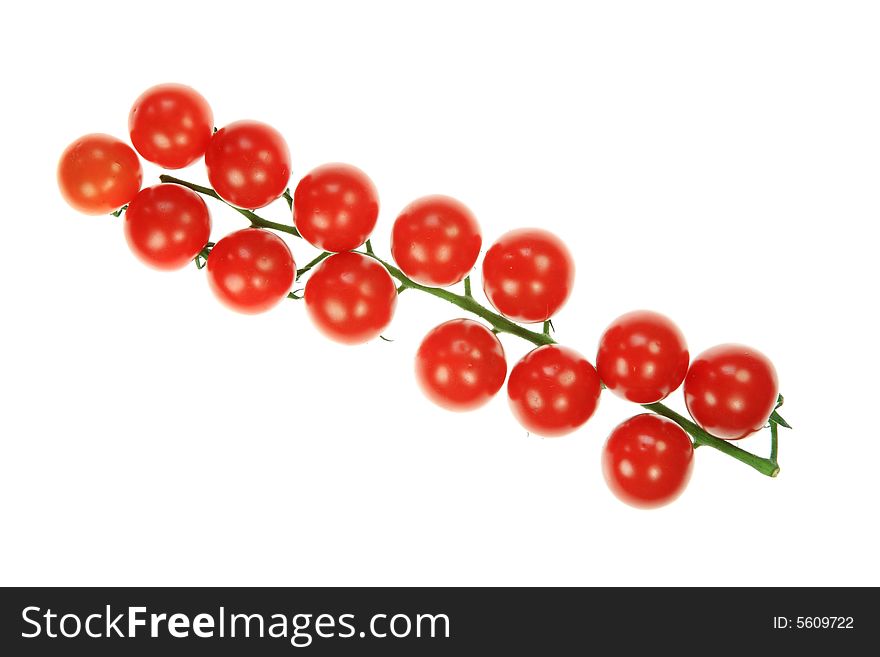 Cherry tomatoes on a white background. Cherry tomatoes on a white background.