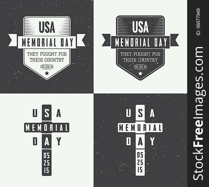 Memorial Day Logo Set