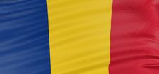3D Romanian Flag Royalty Free Stock Photography