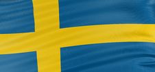 3D Swedish Flag Stock Photography