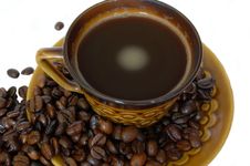 Cup Of Coffee With Coffee Beans Royalty Free Stock Photos Cup Of Coffee With Coffee Beans Royalty Free Stock Photos