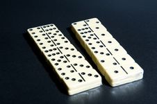 Close Up Of Group Dominoes. Royalty Free Stock Images