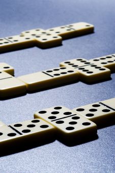 Close Up Of Dominoes. Stock Photo