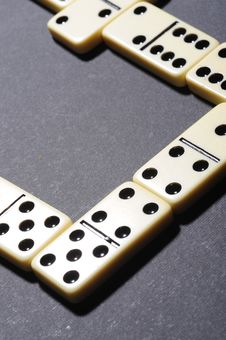 Close Up Of Group Dominoes. Royalty Free Stock Photography