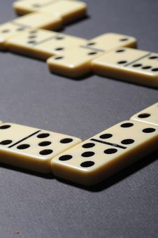 Close Up Of Dominoes. Royalty Free Stock Image