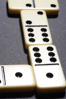 Close Up Of Group Dominoes. Royalty Free Stock Photography