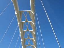 Modern Suspension Bridge Royalty Free Stock Photography