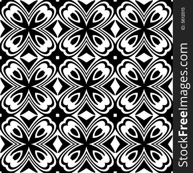 Abstract seamless black and white pattern - graphic illustration. Abstract seamless black and white pattern - graphic illustration
