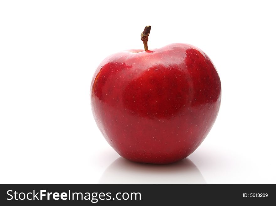 Fresh red apple on white background. Fresh red apple on white background