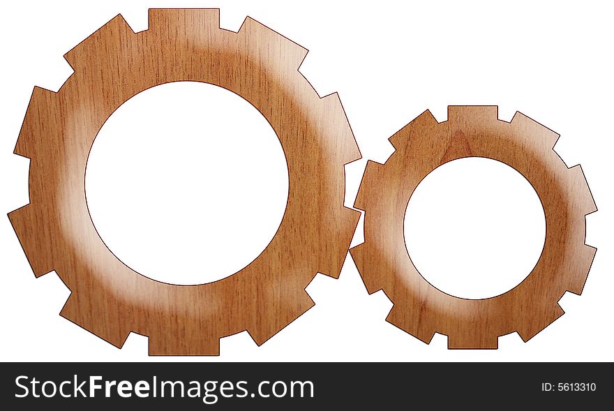 Company Logo - Wood Mechanism Gear-Driven Wheels