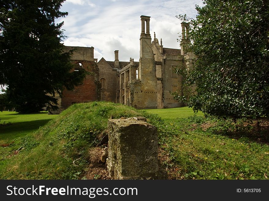 The remains of an Elizabethan mansion. The remains of an Elizabethan mansion