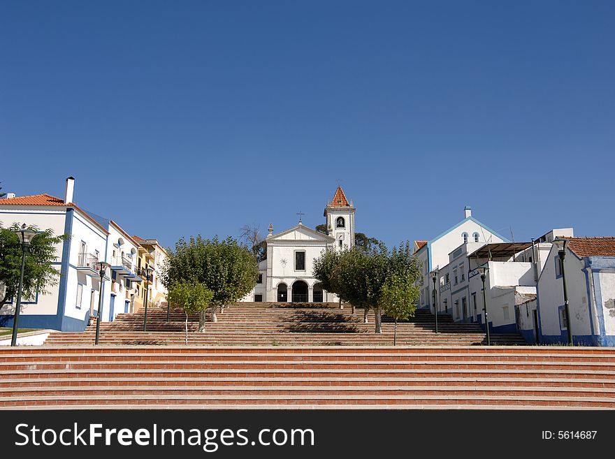 Typical ancient colorful village in southern Portugal. Typical ancient colorful village in southern Portugal