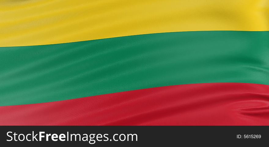 3D Lithuanian Flag