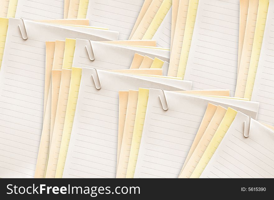 Writing note paper on gradient background. Writing note paper on gradient background