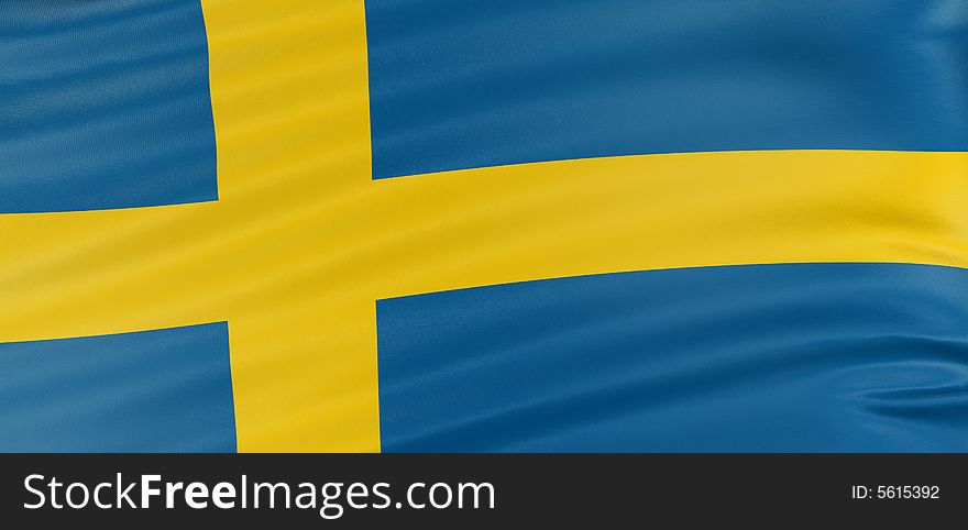 3D Swedish Flag