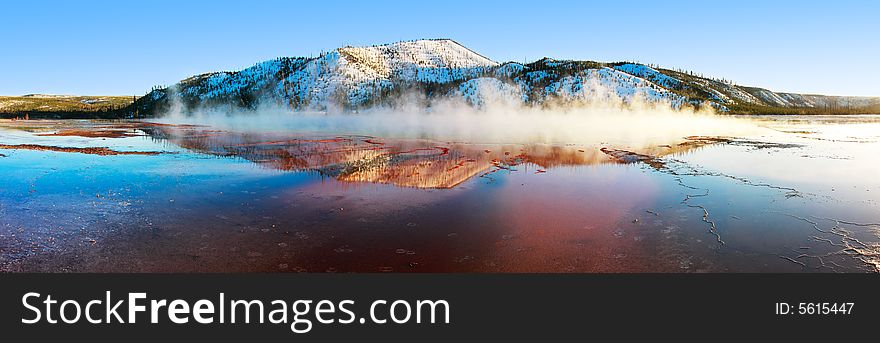 Grand Prismatic Spring Panorama