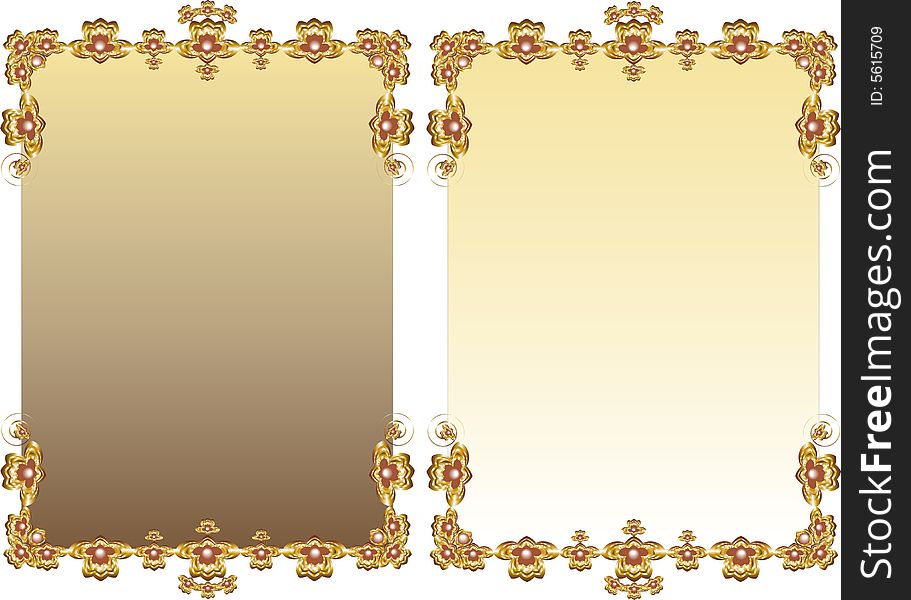 Two decorative frames for text