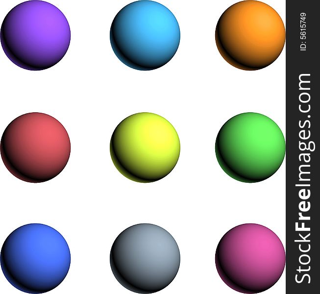 Illustration of color balls set