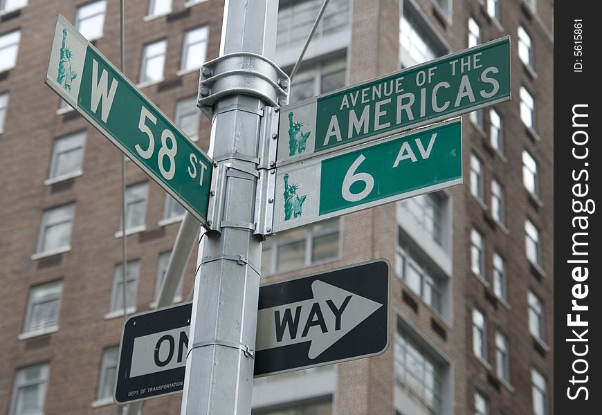 Crossing Sign in Manhattan New York