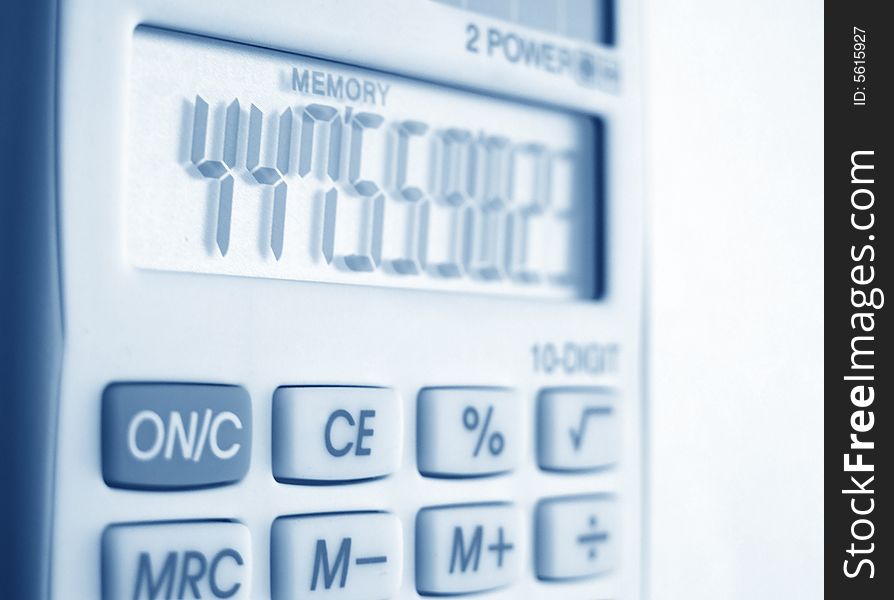 Close up of Calculator keypad