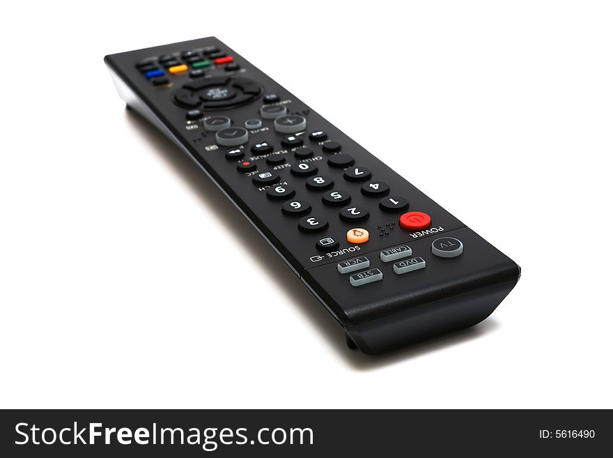 The modern remote-control on a white background