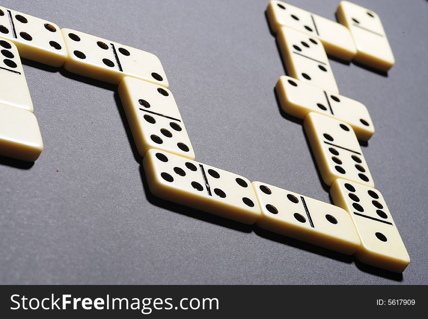 Close up of dominoes.