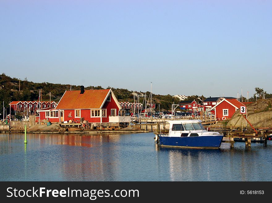 Swedish fisherman's village in the harbor of Gothenburgh