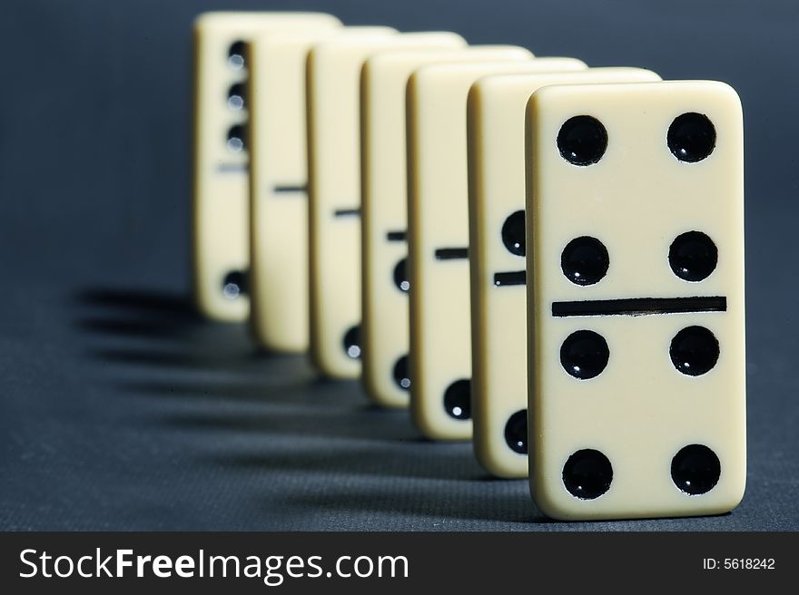 Close Up Of Group Dominoes.