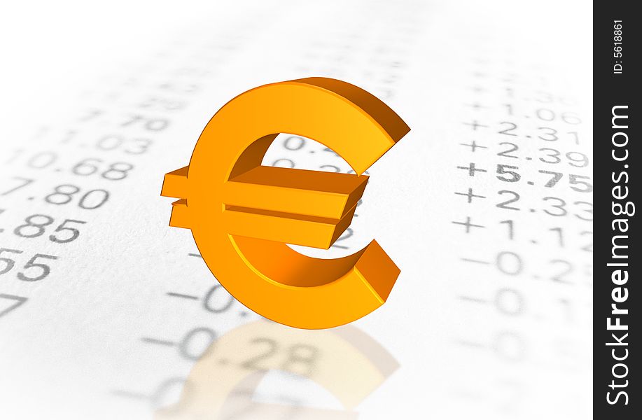 Europe money symbol show financial market. Europe money symbol show financial market