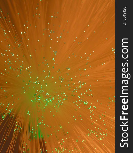 Optical fibers shining in the dark